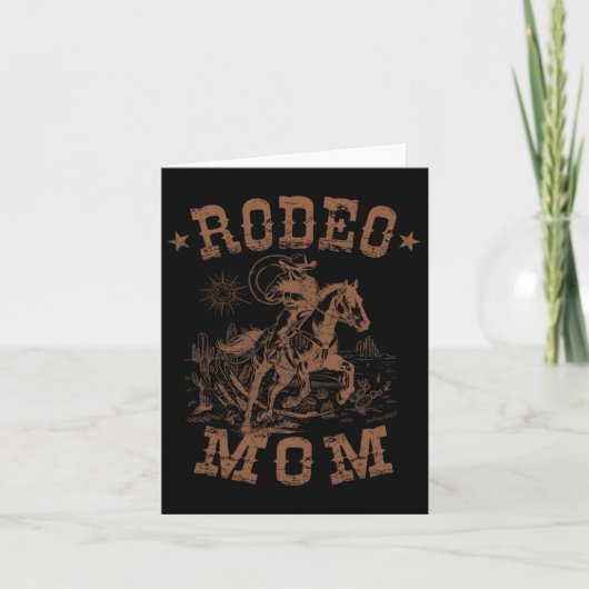 Rodeo Moeder Western Cowboy Mama Familie Matching  Kaart (Voorkant)