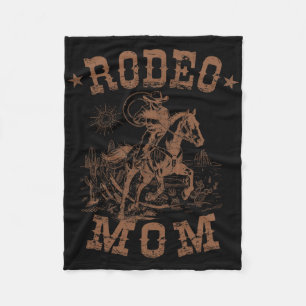 Rodeo Mom Western Cowboy Mama Familie Matching Mot Fleece Deken