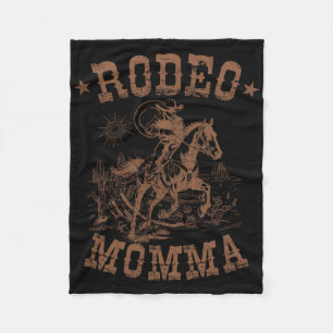 Rodeo Momma Western Cowboy Family Matching Mother Fleece Deken