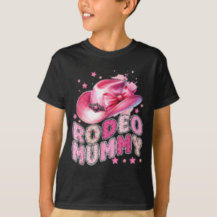 Rodeo Mum Pink Cowgirl 1e Verjaardag Familie T-shirt
