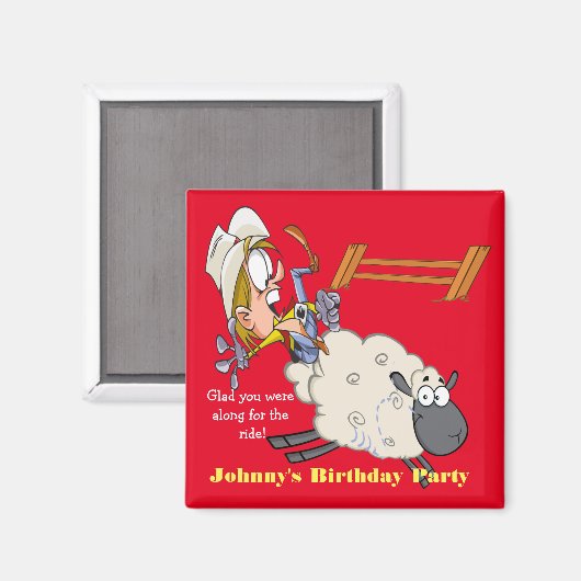 Rodeo Mutton Bustin Kind Magnet (Voorkant / Achterkant)