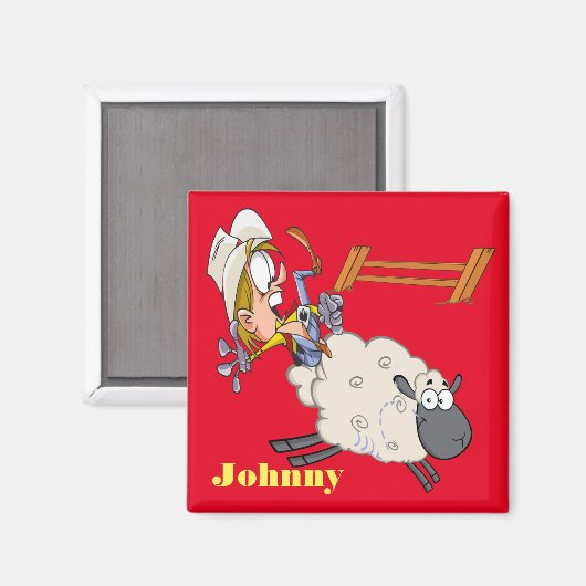 Rodeo Mutton Bustin Kind Magnet (Voorkant / Achterkant)