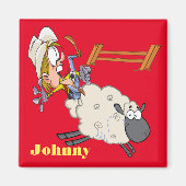 Rodeo Mutton Bustin Kind Magnet (Voorkant)