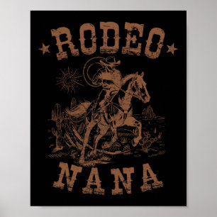Rodeo Nana Western Cowboy Familie Matching Mother' Poster