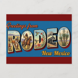 Rodeo, New Mexico - Antieke Ansichtkaart Briefkaart