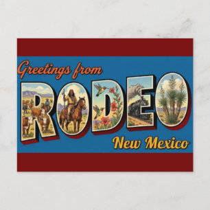 Rodeo, New Mexico - Antieke Ansichtkaart Briefkaart