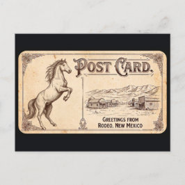 Rodeo, New Mexico - Paard Vintage Ansichtkaart Briefkaart