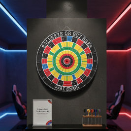 Rodeo of Koe of Koop Bier Grappige Dartbord Muur S