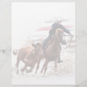 Rodeo- of westerne-paardfeilmachine flyer (Voorkant)