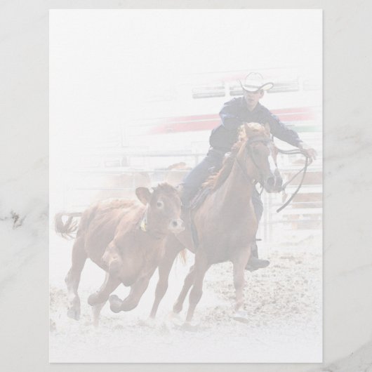 Rodeo- of westerne-paardfeilmachine flyer (Voorkant)