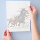 Rodeo- of westerne-paardfeilmachine flyer (Hand)