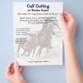 Rodeo- of westerne-paardfeilmachine flyer (Hand)