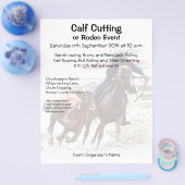 Rodeo- of westerne-paardfeilmachine flyer (Enkel)