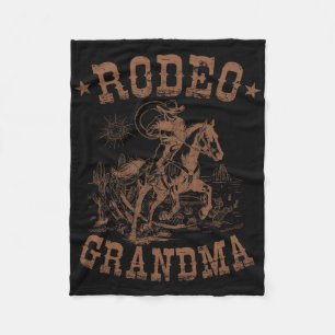 Rodeo Oma Western Cowboy Familie Matching Moeder Fleece Deken