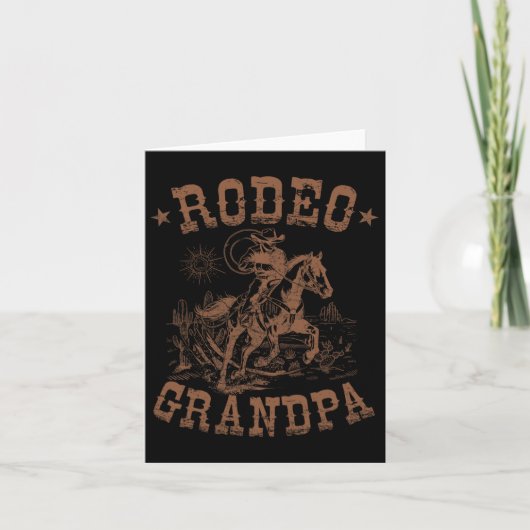 Rodeo Opa Western Cowboy Familie Matching Vader Kaart (Voorkant)