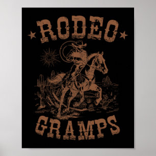 Rodeo Opa Western Cowboy Familie Matching Vader Poster
