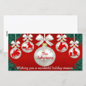 Rodeo Ornamenten krans rand rode achtergrond Kaart (Voorkant / Achterkant)