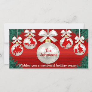 Rodeo Ornamenten krans rand rode achtergrond Kaart