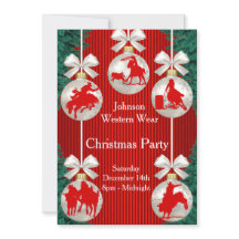 Rodeo Ornamenten krans rand rode uitnodiging