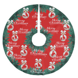 Rodeo Ornamenten Merry Christmas Red Tree Rok Kerstboom Rok