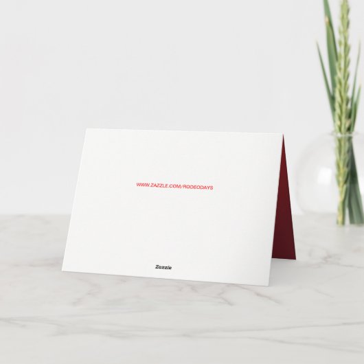 Rodeo Ornamenten op de Red Holiday Greeting Kaart (Achterkant)