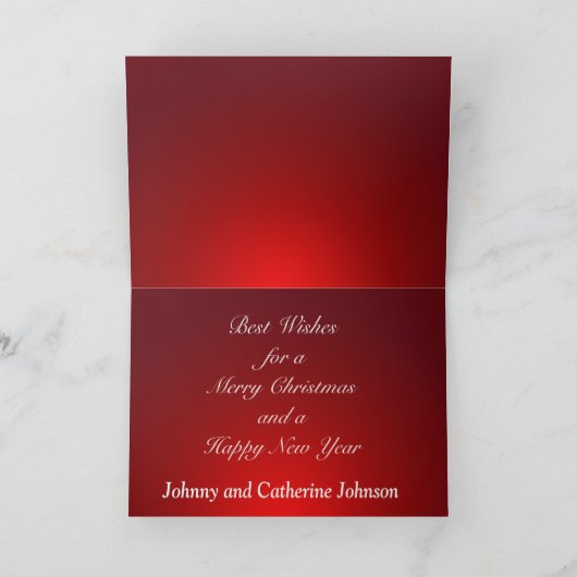 Rodeo Ornamenten op de Red Holiday Greeting Kaart (Binnen)