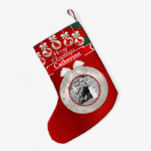 Rodeo Ornamenten op rode aangepaste foto kous Kleine Kerstsok (Achterkant (Hangend))