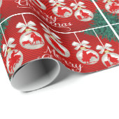 Rodeo Ornamenten Vrolijk kerstcadeaupapier Cadeaupapier (Rol Hoek)
