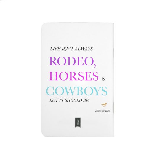 Rodeo, paarden en cowboys Pocket Notebook Journal (Achterkant)