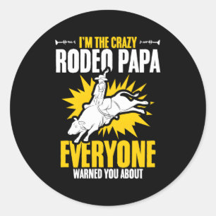 Rodeo Papa Bull Riding Bull Racing Koe Rodeo Bull Ronde Sticker
