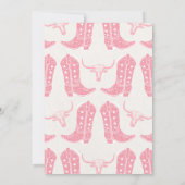 Rodeo Pink Brown Cowgirl Twin Girls Birthday  Kaart (Achterkant)