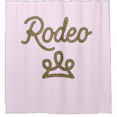 Rodeo Princess Country Western Tiara Crown Douchegordijn (Voorkant)