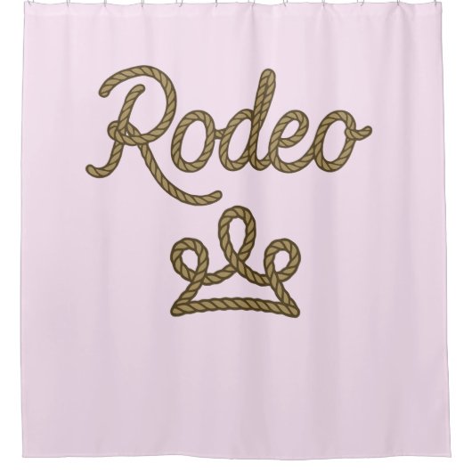 Rodeo Princess Country Western Tiara Crown Douchegordijn (Voorkant)
