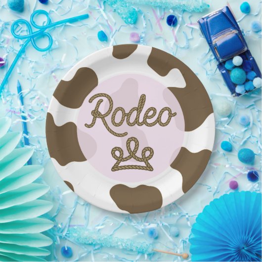 Rodeo Princess Country Western Tiara Crown Pink Papieren Bordje (Feest)