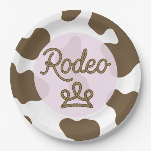 Rodeo Princess Country Western Tiara Crown Pink Papieren Bordje (Voorkant)