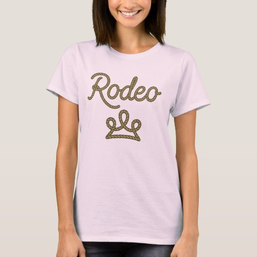 Rodeo Princess Country Western Tiara Crown T-shirt (Voorkant)