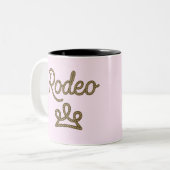Rodeo Princess Country Western Tiara Crown Tweekleurige Koffiemok (Voorkant links)
