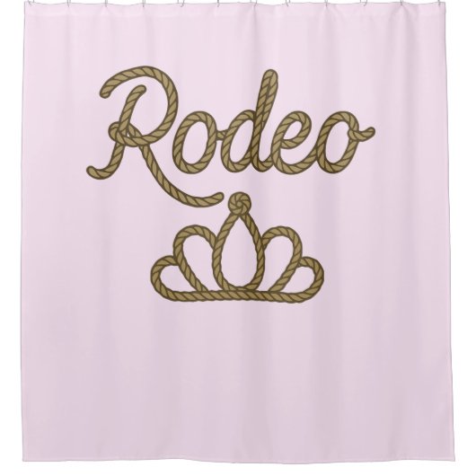Rodeo Queen Country Western Tiara Crown Douchegordijn (Voorkant)