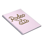 Rodeo Queen Country Western Tiara Crown Notitieboek (Rechterzijde)