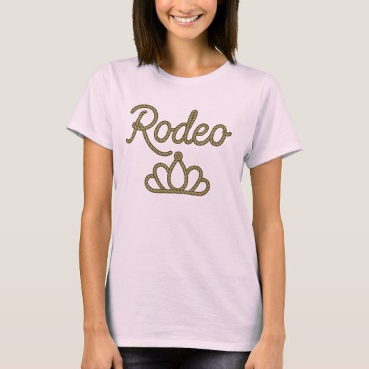 Rodeo Queen Country Western Tiara Crown T-shirt (Voorkant)