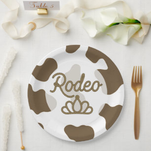 Rodeo Queen Country Western Tiara Kroon Feest Papieren Bordje