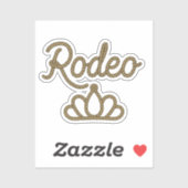 Rodeo Queen Country Western Tiara Kroon  Sticker (Vel)