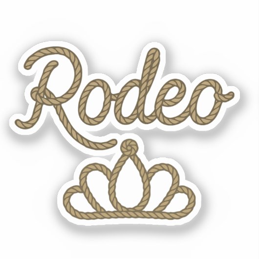 Rodeo Queen Country Western Tiara Kroon  Sticker (Voorkant)
