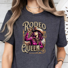 Rodeo Queen, Cowgirl Cadeau, Girl Boss Roze T-shirt