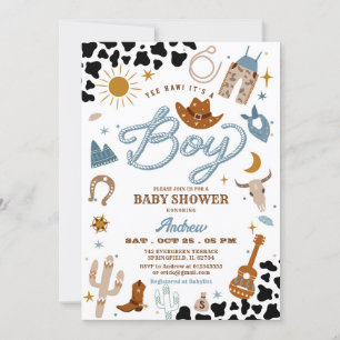 Rodeo Ranch Wild West Cowboy Baby shower Kaart