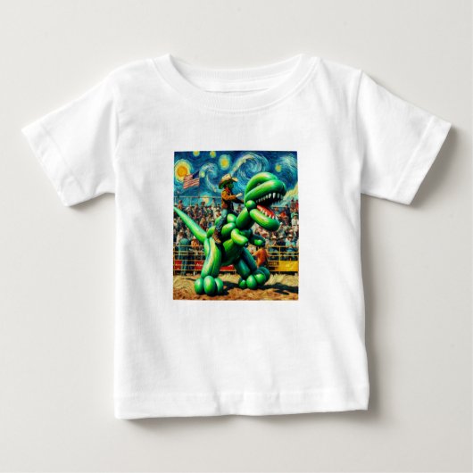 Rodeo Rex - Dino Cowboy Baby T-shirt (Voorkant)