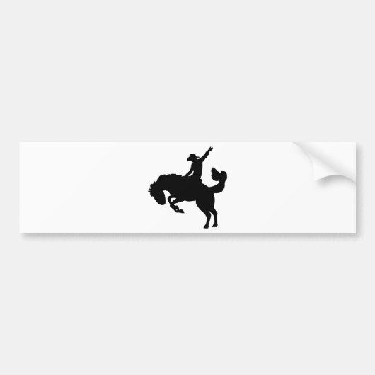 Rodeo Rider op Horseback Bumpersticker (Voorkant)