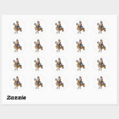 Rodeo Rider Ronde Sticker (Vel)