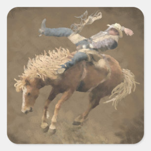 Rodeo Rider Vierkante Sticker