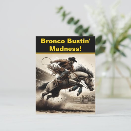 Rodeo Riders Leap Briefkaart (Staand voorkant)